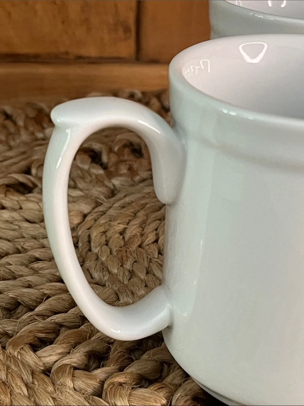 Discontinued Set of 2-Williams Sonoma- Pantry Essentials Coffee/Tea Cups. White